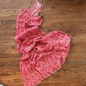 Karina Grimaldi Coral Floral Patterned Dress